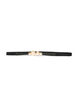 Elastische taille riem met pareldetails, Zwart, Packshot image number 0