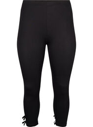 3/4 legging in viscose met strik, Black