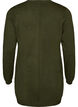 Lang gebreid vest in viscosemix, Groen, Packshot image number 1
