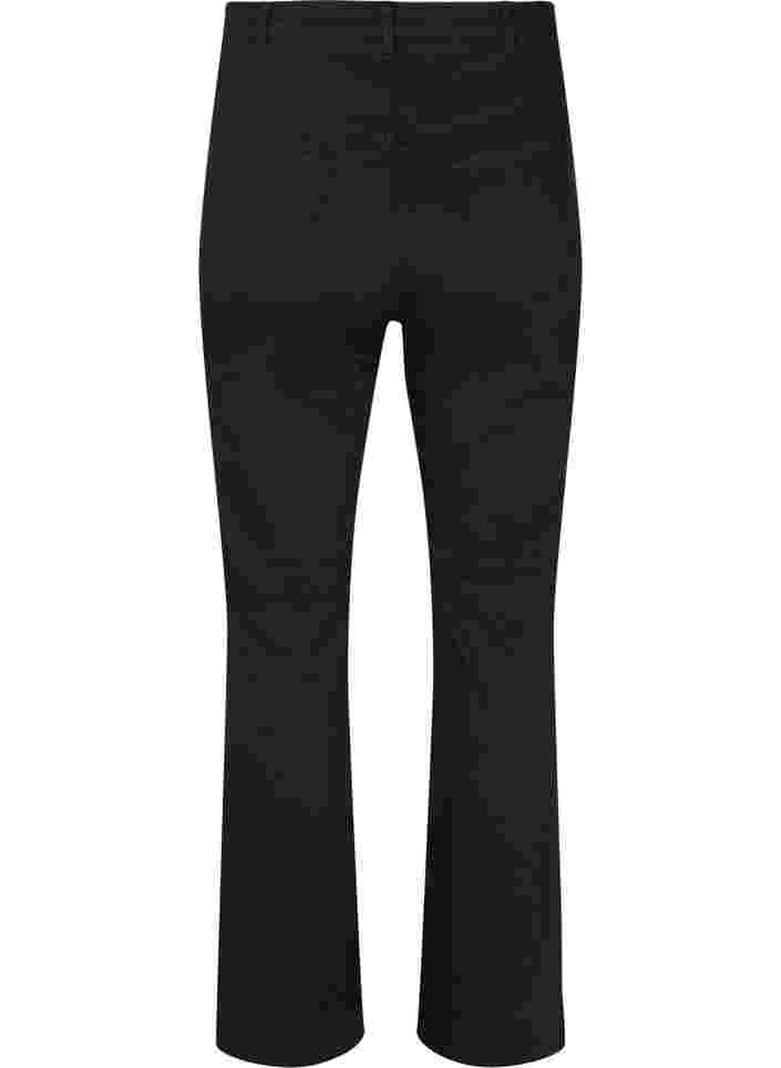 Flared jeans met extra hoge taille, Black, Packshot image number 1