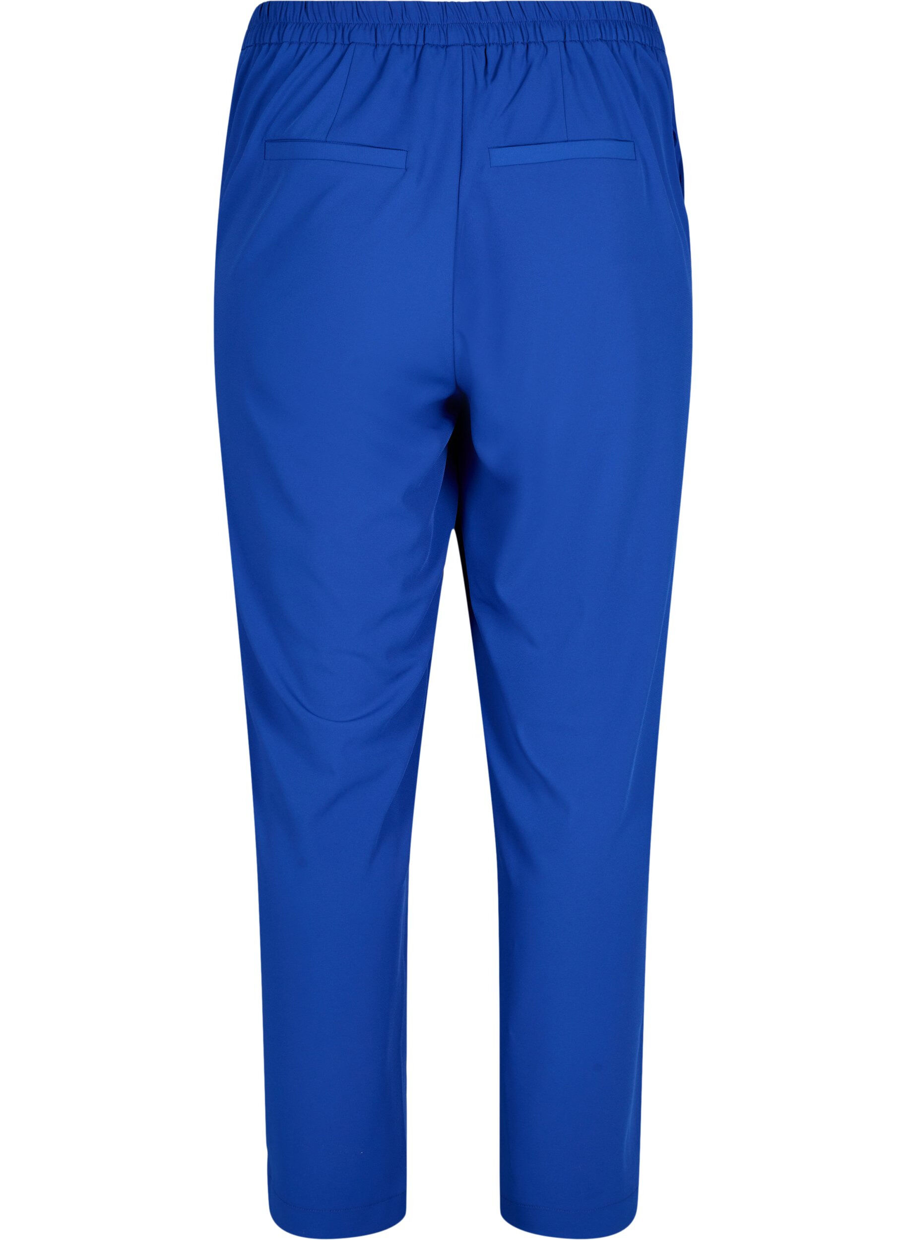Zizzi Klassieke broek met zakken, Blauw, Packshot image number 1