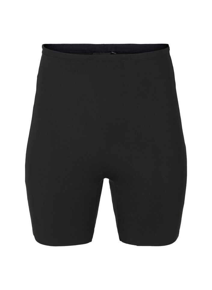 Light shapewear shorts met hoge taille, Zwart, Packshot image number 0
