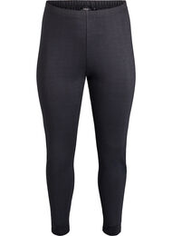 Leggings met normale taille en patroon, Zwart