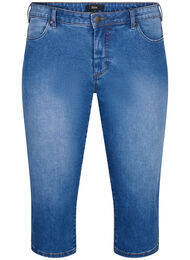 Emily slim-fit denim capribroeken, Blue Denim