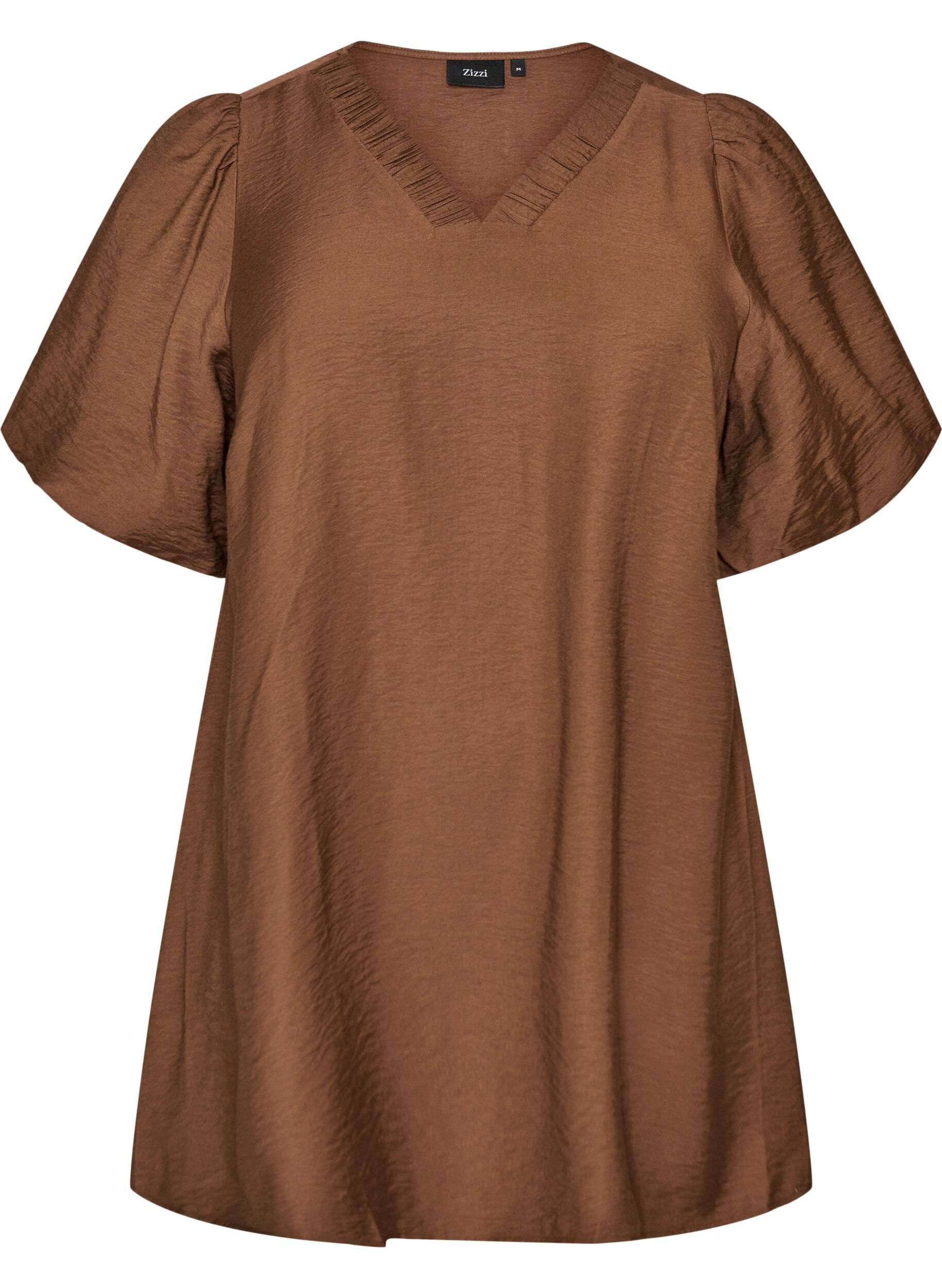 Tunic met ballonnenmouwen en een V-hals
