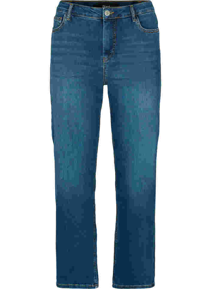 Gemma jeans met hoge taille en push up, Blue denim