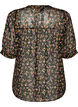 Blouse met bloemenprint en V-hals, Zwart, Packshot image number 1