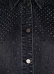 Denimjas met rhinestones en grote zakken aan de voorkant, Grijs, Packshot image number 2