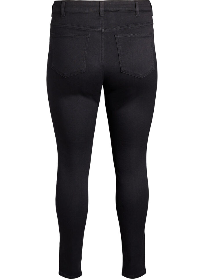 Super slim Amy jeans met hoge taille, Zwart, Packshot image number 1
