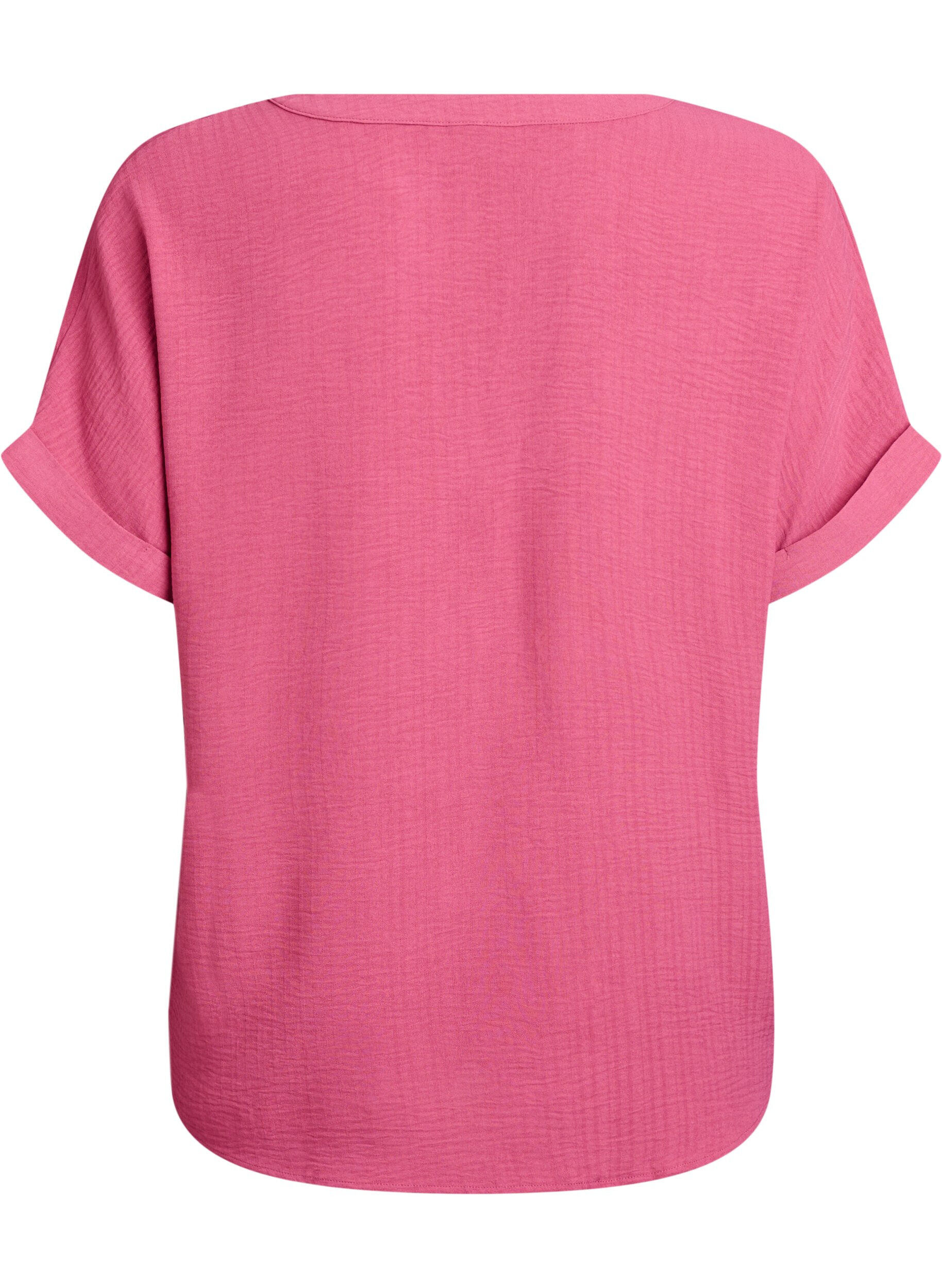 Zizzi Luchtige blouse met korte mouwen, Rood, Packshot image number 1