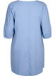 Korte jurk van katoenmix met linnen, Faded Denim, Packshot image number 1