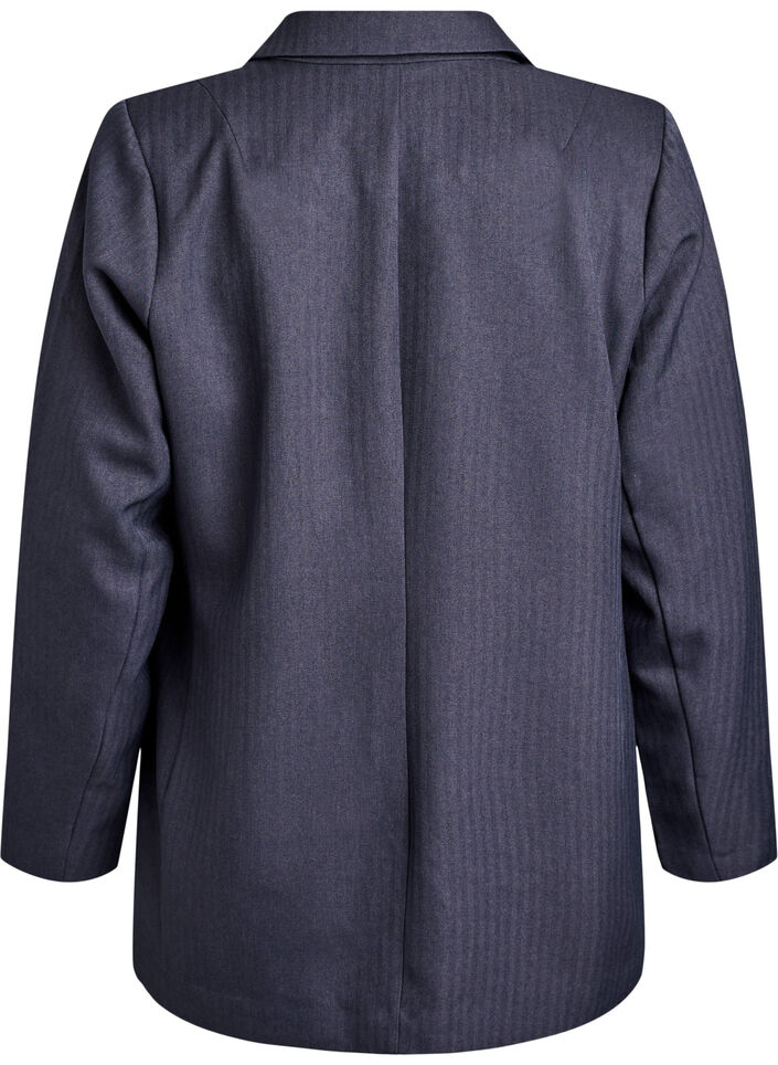 Klassieke blazer met zakken, Grijs, Packshot image number 1