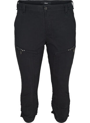 Nauwsluitende Nille capri jeans, Black, Packshot image number 0