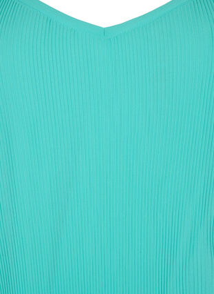 Geplooid mouwloos topje, Turquoise, Packshot image number 2
