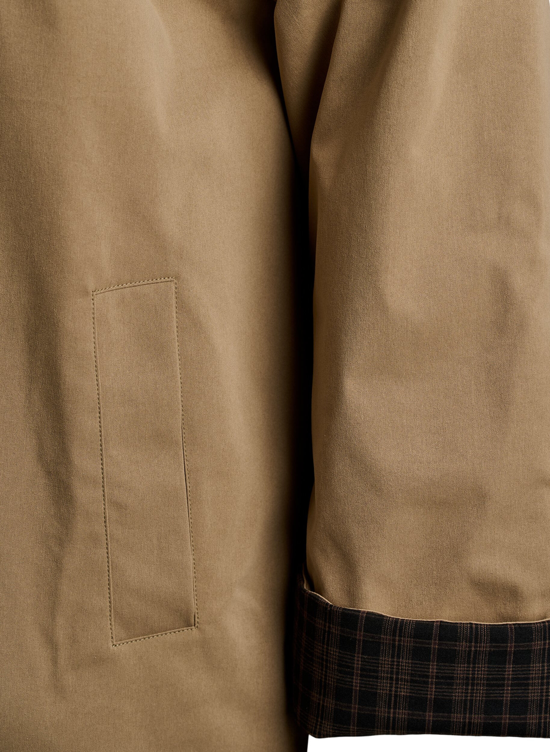 ZizziHalflange jas met corduroy kraag, Beige, Packshot image number 3