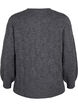 Gebreide pullover met gaatjespatroon, Dark Grey Melange, Packshot image number 1