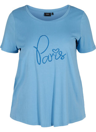 T-shirt met korte mouwen en print, Blue Jasper, Packshot image number 0
