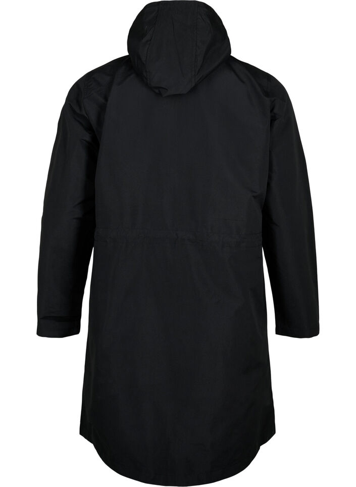 FLASH - Waterafstotende parka met capuchon, Black, Packshot image number 1