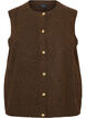 Gebreide vest met decoratieve knopen, Bruin, Packshot image number 0