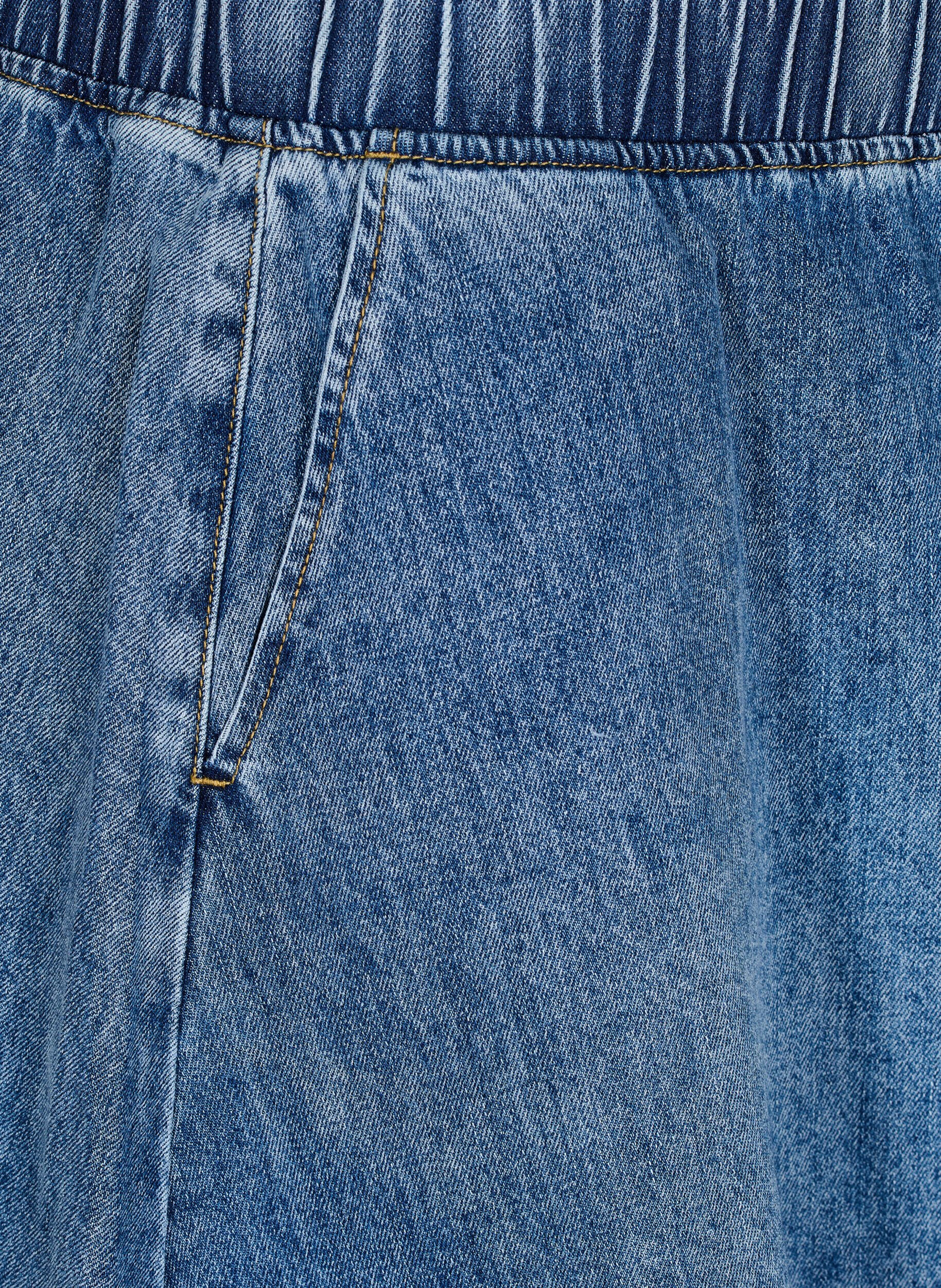 ZizziKorte denim skaterrok, Blauw, Packshot image number 2