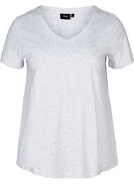 T-shirt met v-hals, White