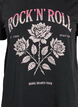 T-shirt van biologisch katoen met rockprint, Zwart, Packshot image number 2