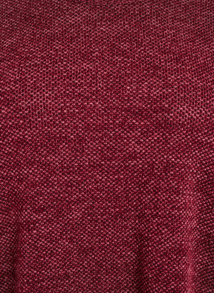 Blouse met lange mouwen en structuur, Donker Bordeaux, Packshot image number 2