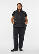 Korte puffer bodywarmer met hoge kraag, Zwart, Model image number 1
