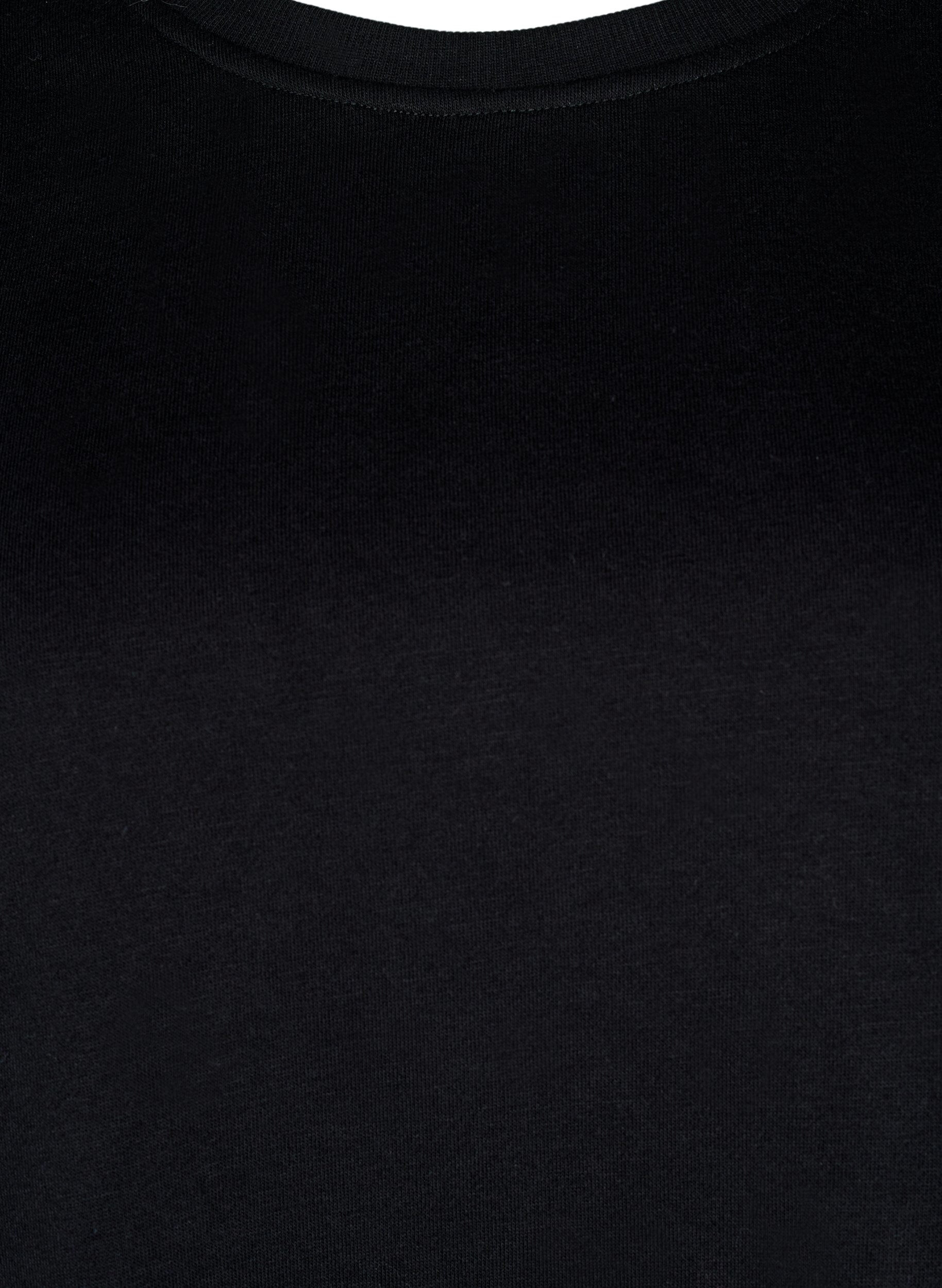 Zizzi Sweatshirt met geborduurde uitsneden, Black, Packshot image number 2