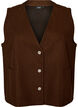 V-hals gilet met knopen, Bruin, Packshot image number 0