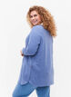 Gem&ecirc;leerde blouse met knopen, Colony Blue Melange, Model image number 1