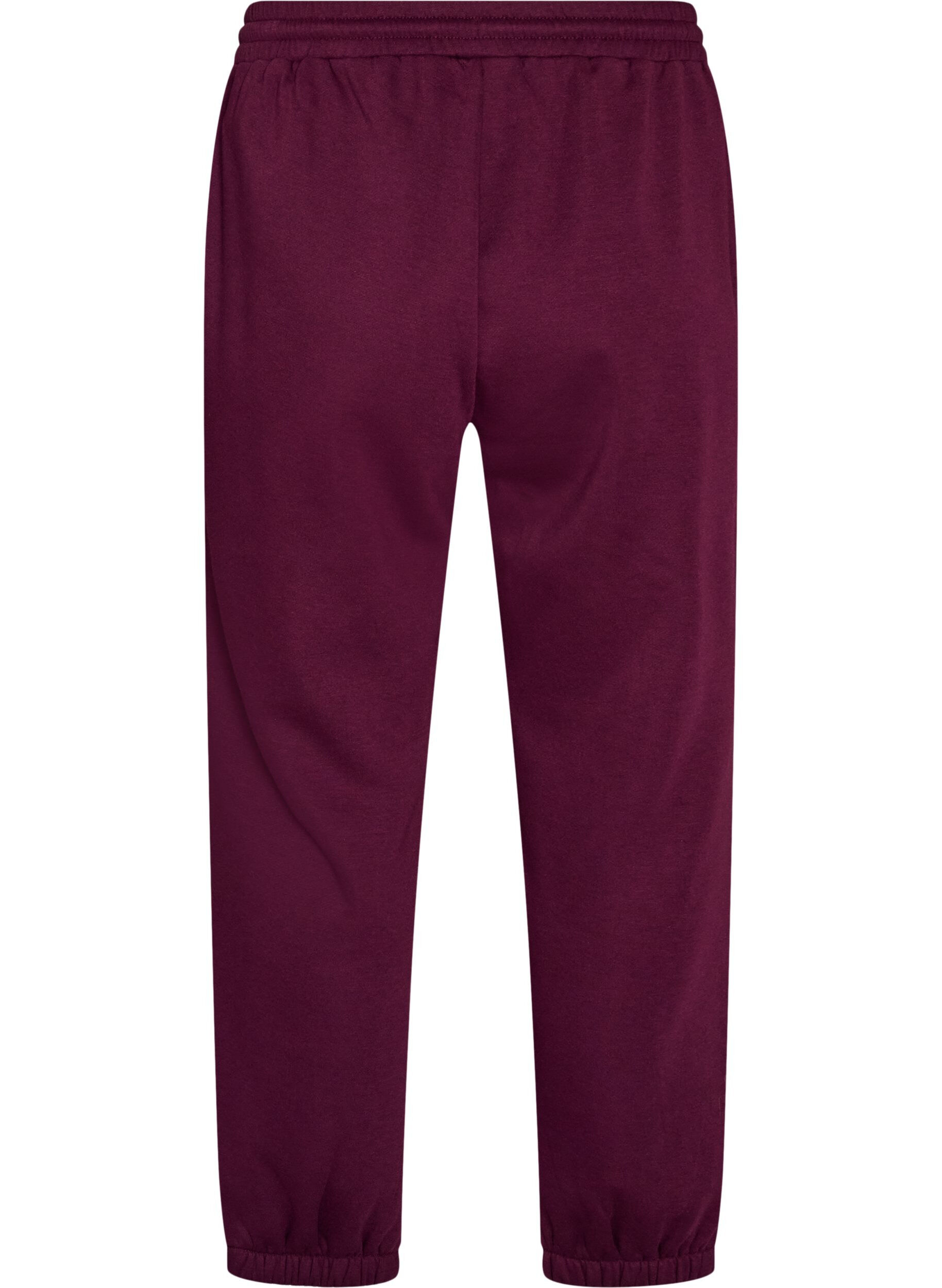 ZizziSweatpants met hoge taille en trekkoord, Paars, Packshot image number 1