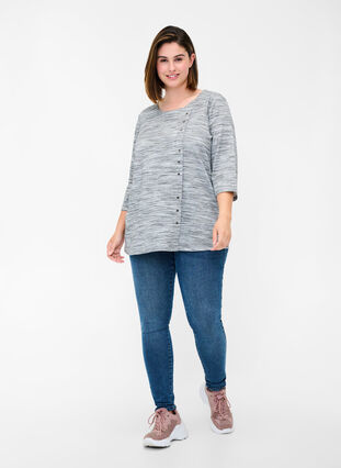 Basic sweatshirt, Light Grey Melange, Model image number 2