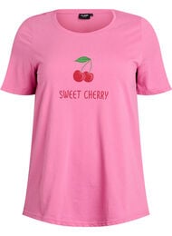 T-shirt met print, Roze