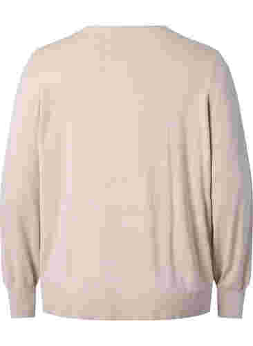 Geribd vest met knoopsluiting, Pumice Stone, Packshot image number 1