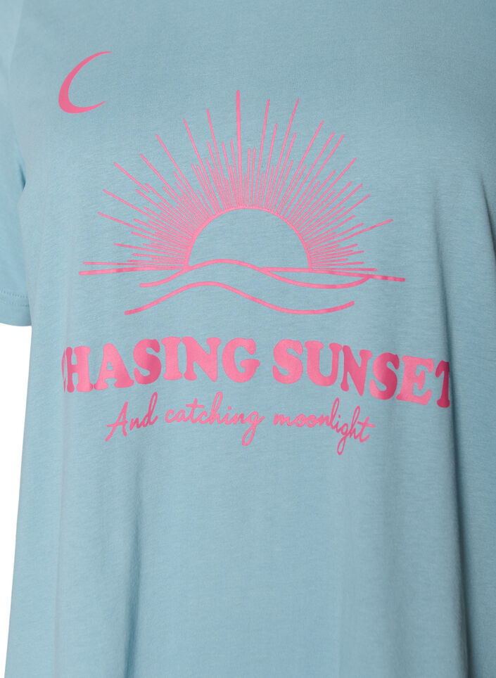 T-shirt met motief, Blauw, Packshot image number 2