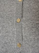 Cardigan in zacht breisel met goudkleurige knopen, Grijs, Packshot image number 2