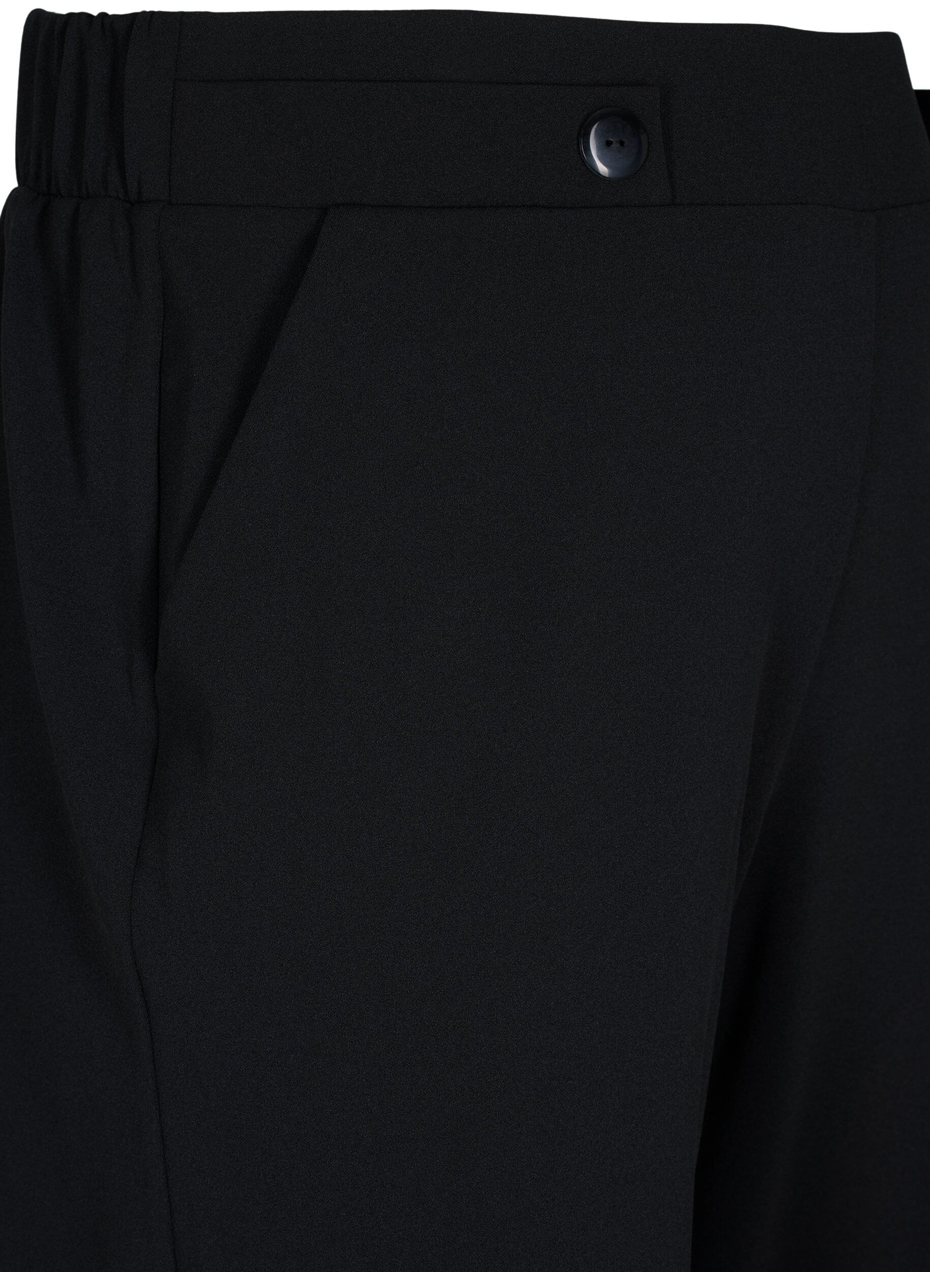 Zizzi7/8 broek met losse pasvorm, Zwart, Packshot image number 2
