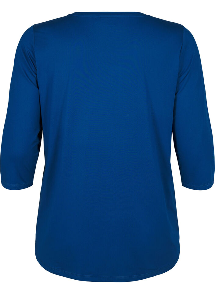 Sporttop met 3/4 mouwen, Blauw, Packshot image number 1