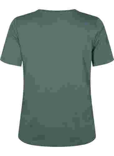 FLASH - T-shirt met v-hals, Balsam Green, Packshot image number 1