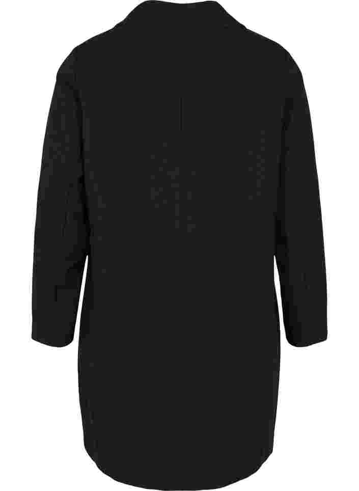 Lange jas met knoopsluiting, Black, Packshot image number 1