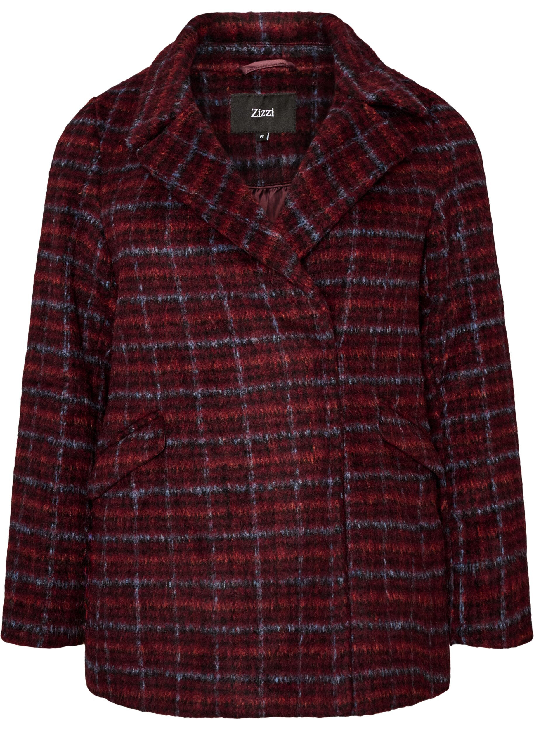 ZizziGeruit jasje met zakken, Rood, Packshot image number 0