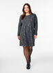 Jurk met lange mouwen, ronde hals en luipaardprint, Dark Grey Leo, Model image number 2