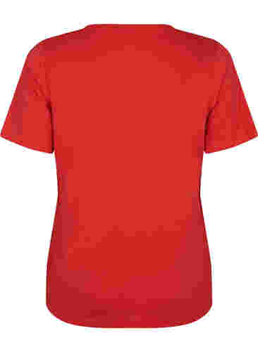 FLASH - T-shirt met v-hals, High Risk Red, Packshot image number 1