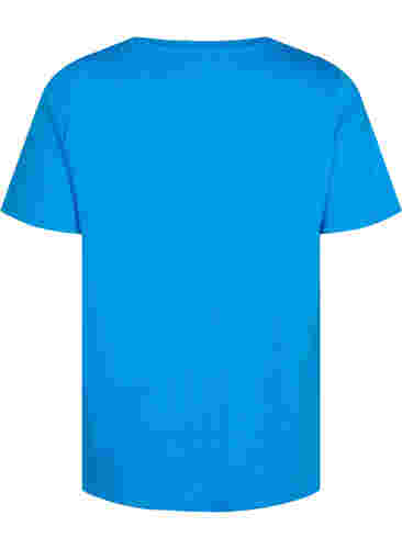 T-shirt met korte mouwen en a-vorm, French Blue, Packshot image number 1