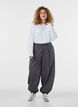 Ballonbroek met zakken en een elastische tailleband, Grijs, Model image number 0