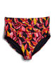 Bikinibroekje met print en een hoge taille, Rood, Packshot image number 0