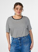 T-shirt met TENCEL&trade; Lyocell en strepen, Wit, Model image number 0