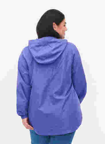 Korte jas met capuchon en verstelbare onderkant, Purple Opulence, Model image number 1