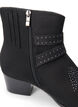 Wide fit - Korte laars met studs en gespen, Black, Packshot image number 4